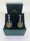 White Gold Diamond Adjustable Earrings