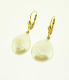 Yellow Gold and Mabé Pearl Earring and Pendant Set