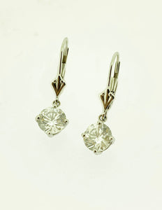 White Gold Cubic Zirconia Earrings