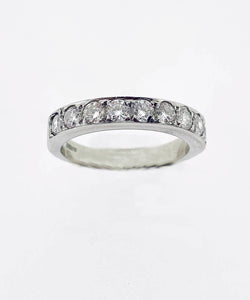 Platinum Diamond Half Eternity Ring