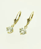 Yellow Gold Cubic Zirconia Earrings