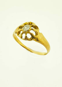 Vintage Yellow Gold Diamond Ring