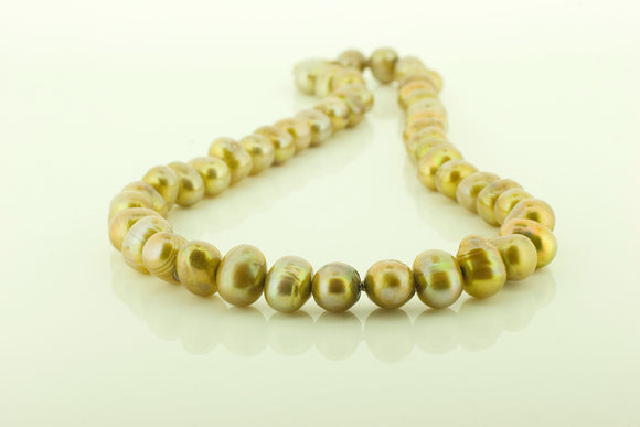 Gold Freshwater Pearl Necklace