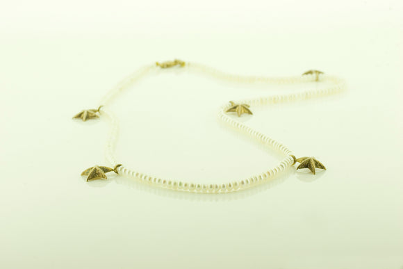 Freshwater Pearl Necklace with Stars