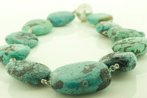 Silver Turquoise Bead Necklace