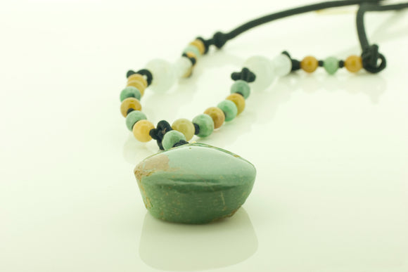 Multistone Corded Bead Necklace