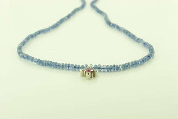 Cabochon Sapphire Necklace with Pendant