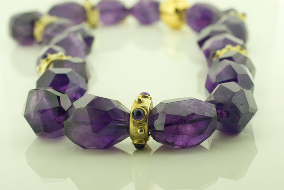 Faceted Amethyst Necklace