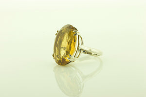 Silver Citrine Ring