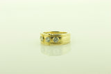 Silver Gilt and Cubic Zirconia Ring