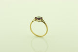 Gold Ring with Diamond & Rubies