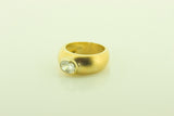 Silver Gilt Cubic Zirconia Ring