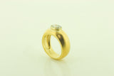 Silver Gilt Cubic Zirconia Ring