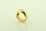 Silver Gilt ring with Cubic Zirconia