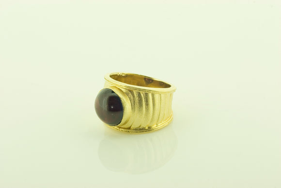 Silver Gilt Garnet Ring