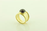 Silver Gilt Garnet Ring