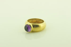 Silver Gilt Amethyst Ring