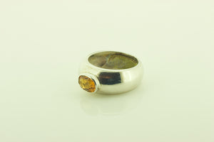 Silver ring with Citrine