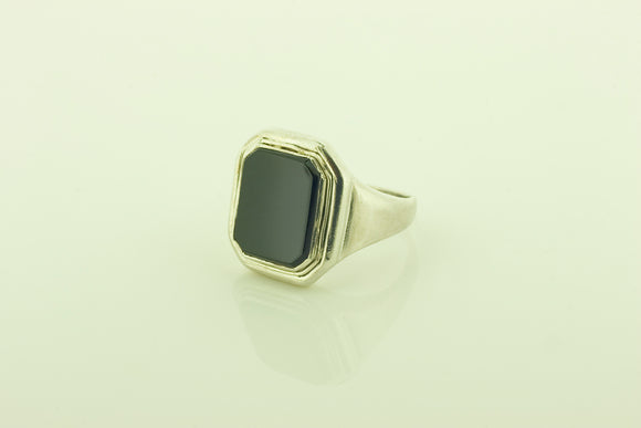 Silver Onyx Signet Ring