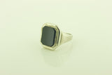 Silver Onyx Signet Ring