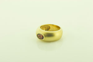 Silver Gilt and Garnet Ring