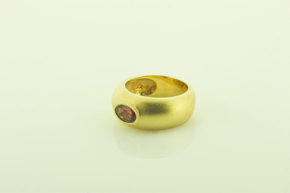 Silver Gilt and Garnet Ring