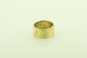 Silver Gilt Engraved Ring