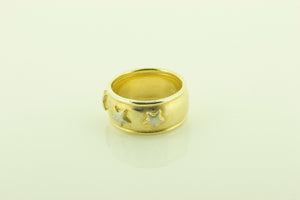 Silver Gilt 3 Star Ring