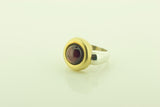 Silver and Silver Gilt Garnet Ring