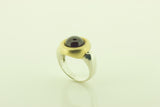 Silver and Silver Gilt Garnet Ring