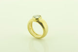 Silver gilt ring with Cubic Zirconia