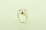 Silver Cubic Zirconia Signet Ring