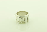 Silver Ring with Elephant Engraving