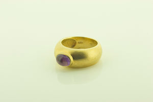 Silver gilt ring with Amethyst