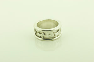 Silver Ring with Dog Engraving