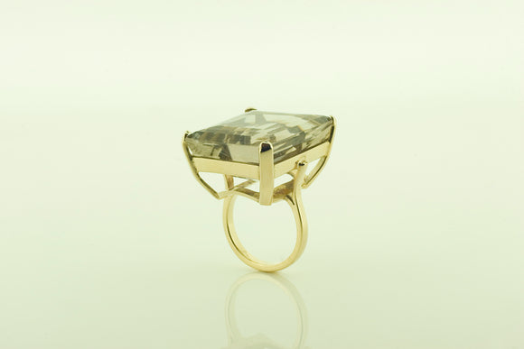 Yellow Gold Smokey Quartz Ring