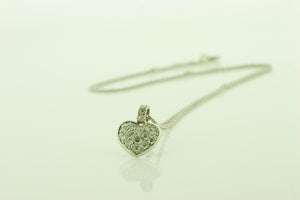 White Gold Diamond Heart Pendant