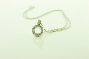 White Gold Donut Diamond Pendant