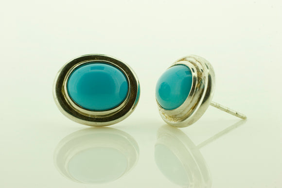 Silver turquoise earrings