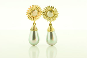 Silver Gilt Daisy Earrings