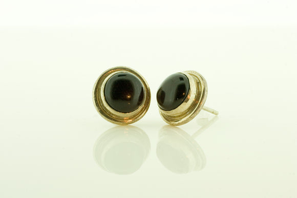 Silver and Onyx Earrings