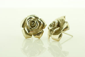 Silver Rose Earrings