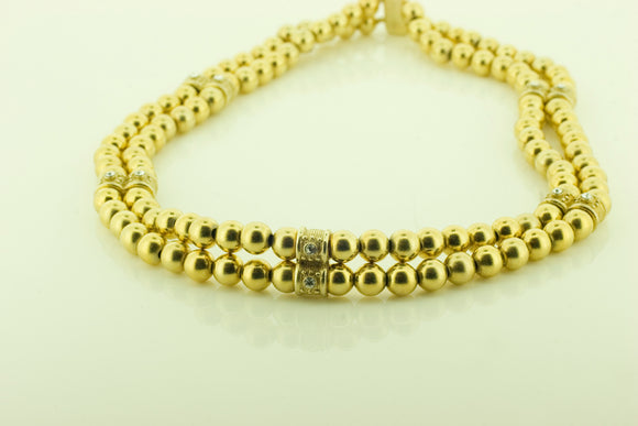 Silver Gilt Bead Collar